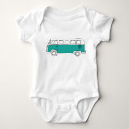 Teal Van Bodysuit - Babygeschenk Baby Strampler