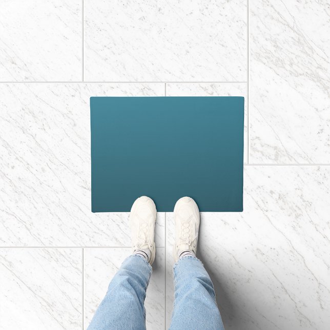 Teal-Verlaufsfarbe  Fußmatte (Von Creator hochgeladen)
