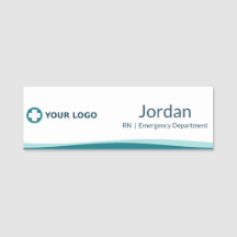 Teal Wave Nurse Logo Mitarbeiter
