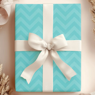 Teal-Zickzack-Moderne-Chic Geschenkpapier