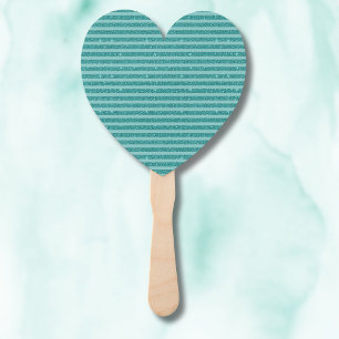Tealgrüner Glitter-Stil mit horizontalen Streifen Fächer