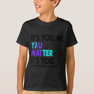 Tealila-violette Schleife für Präventionsbewusstse T-Shirt