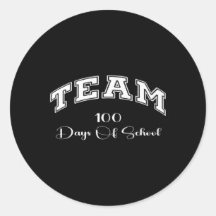 Team 100 Tage Schule Funny Teacher Student Cele Runder Aufkleber