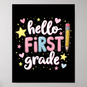 Team 1. Klasse Rückkehr zur Schule Outfit Poster
