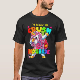 Team 2. Klasse Squad Dabbing Einhorn Girls zurück T-Shirt