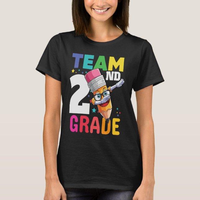 Team 2nd Grade Teacher Boys School Second Grade Sq T-Shirt (Vorderseite)