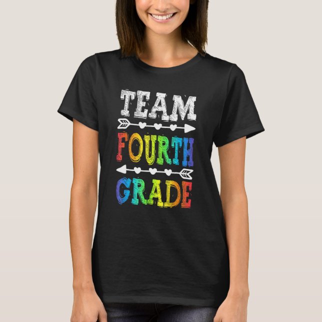 Team 4th Grade T Shirt Teacher Back To School (Vorderseite)