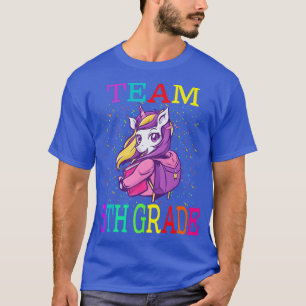 Team 5. Klasse zurück zur Unicorn Lehrerin Stud T-Shirt