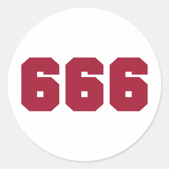 Team 666 runder aufkleber (Vorderseite)