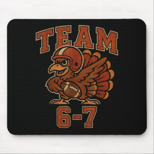 Team 67 Erntedankfest Truthahn Fußball Jungen Kind Mousepad