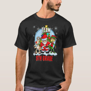 Team 9. Klasse Santa Elf Rentier Flossen Kinder Ch T-Shirt