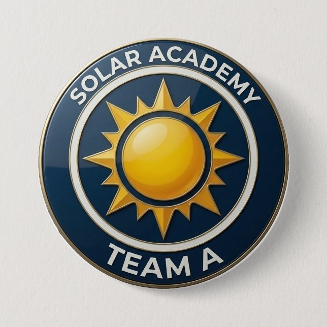 Team A – SOLAR ACADEMY Bold Text Design for Leader Button (Vorderseite)