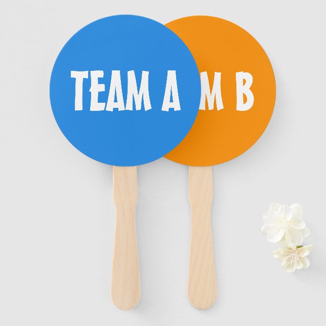 Team A Team B Wettkampf-Paddel-Schild Fächer (Vorne und Hinten)