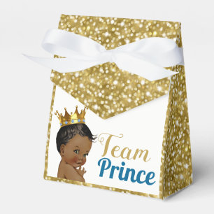 Team-afrikanischer Prinz Gold Glitter Favor Tents Geschenkschachtel
