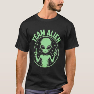Team Alien Frieden Lustiges Ufo Weltraum Frauen Ki T-Shirt