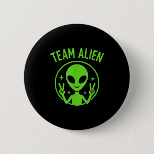 Team Alien – Lustiger grüner außerirdischer Friede Button