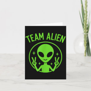 Team Alien – Lustiger grüner außerirdischer Friede Karte