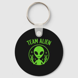 Team Alien – Lustiger grüner außerirdischer Friede Schlüsselanhänger