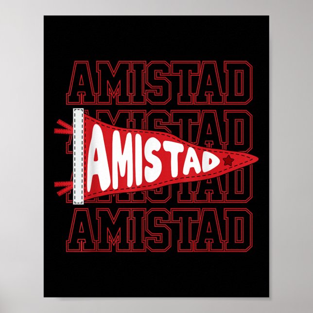 Team Amistad Rca Retro School Spirit Poster (Vorne)