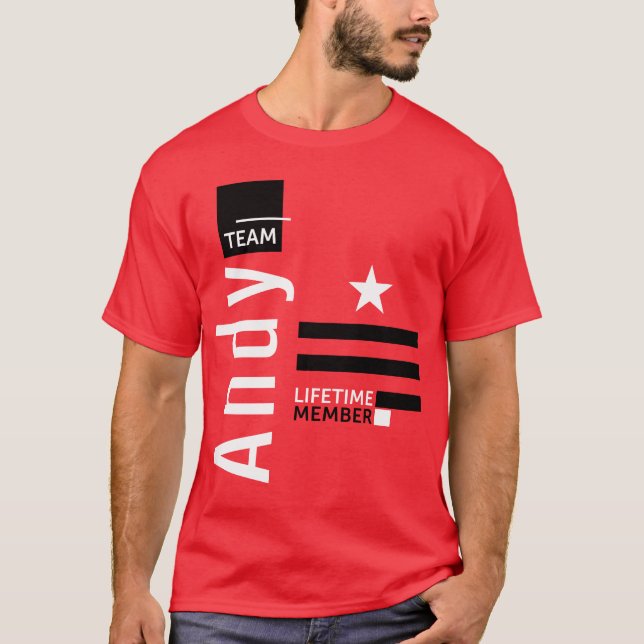 Team Andy T-Shirt (Vorderseite)