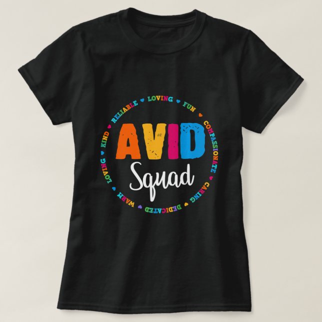 Team AVID Squad Program Educator T-Shirt (Design vorne)