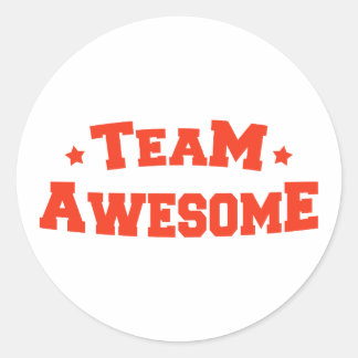 Team Awesome Runder Aufkleber