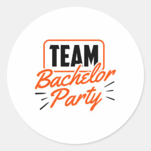 Team Bachelor Party Bridge Groom 3 Runder Aufkleber