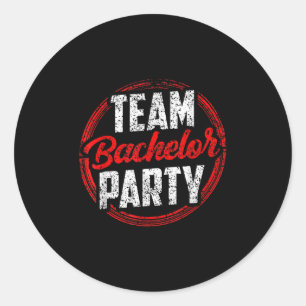 Team Bachelor Party Bridge Raum _2 Runder Aufkleber