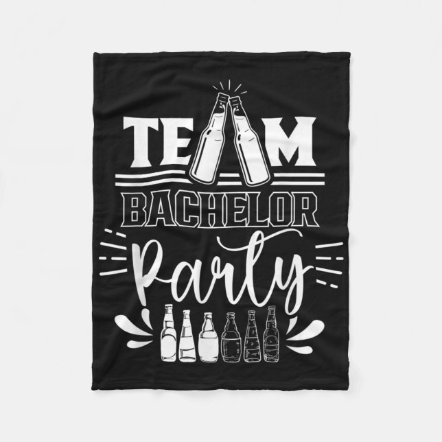 Team Bachelor Party Groom Bridge Fleecedecke (Vorderseite)