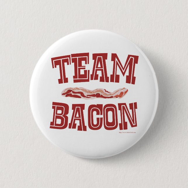 Team Bacon Fun Frühstück Lebensart Button (Vorderseite)