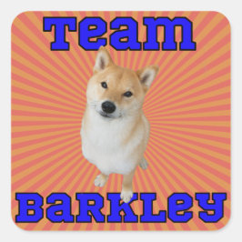 Team Barkley - eckige Aufkleber, glänzend Quadratischer Aufkleber