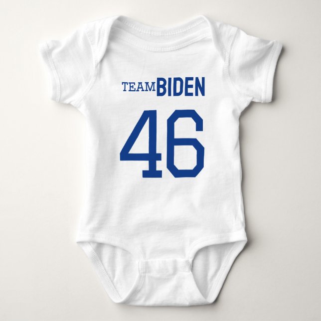 Team Biden 46 Single Sided Jersey Baby Strampler (Vorderseite)