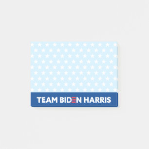 Team Biden Harris Sterne Muster Custom Colors Blau Post-it Klebezettel