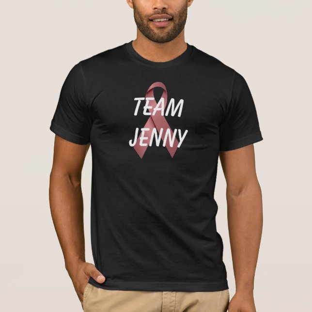 Team Black Throat Cancer Awareness Ribbon Shirt (Vorderseite)