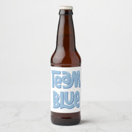 Team Blau Bierflaschenetikett