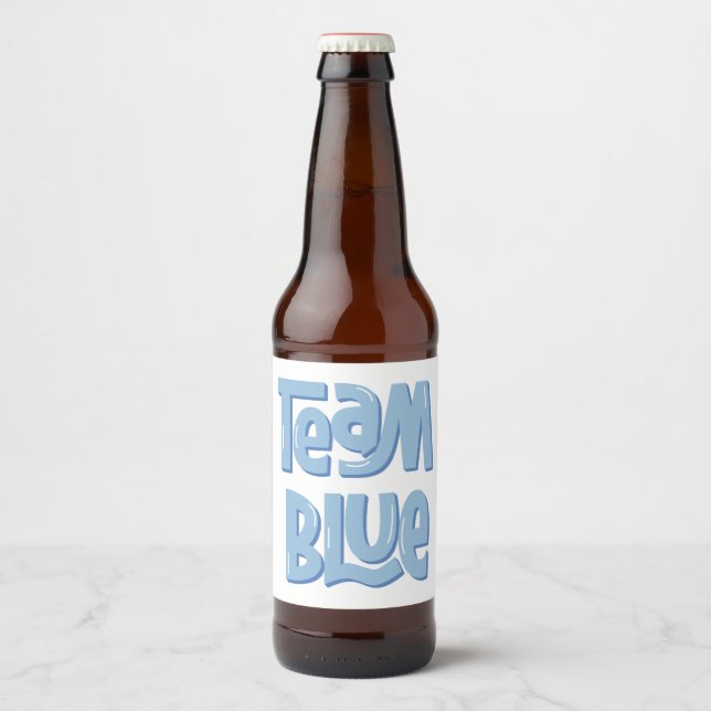 Team Blau  Bierflaschenetikett (Vorderseite)