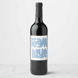 Team Blau Weinetikett