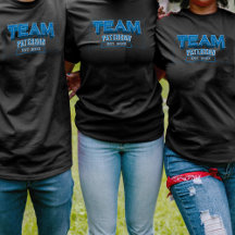Team Blue Familienname Custom Sports Einfach Schwa