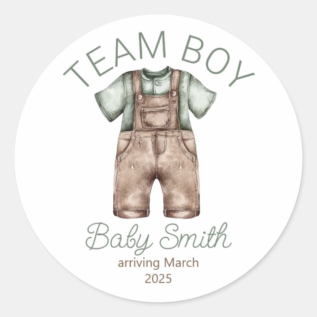Team Boy Gender enthüllt Weihnachtsbabys Aufkleber (Vorderseite)
