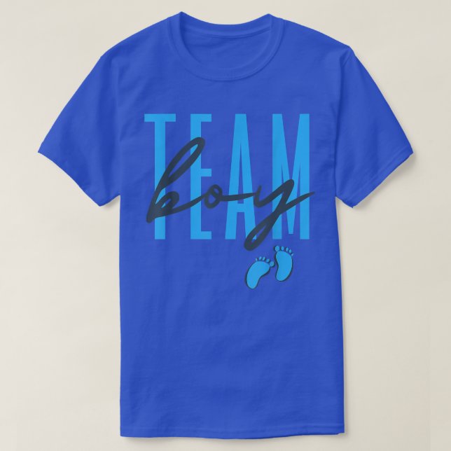 Team Boy Gender Reveal Baby Shower Pink oder Blue6 T-Shirt (Design vorne)