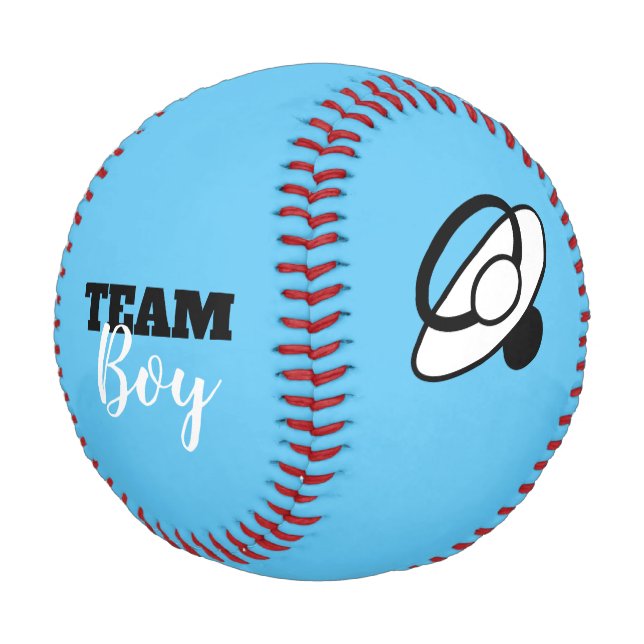 Team Boy Gender Reveal Baseball (Schrägansicht)