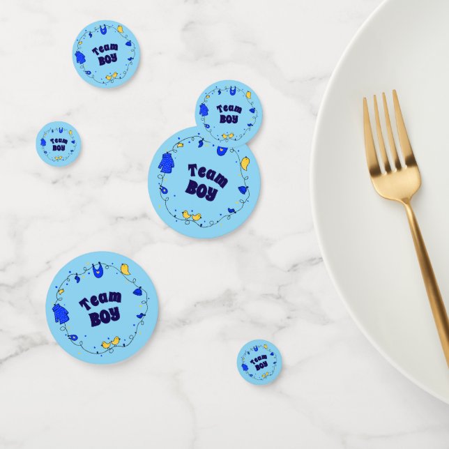 Team Boy Genre Revela Table Confetti (Groupe)