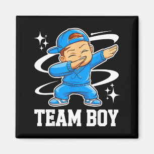 Team Boy Geschlecht Enthüllungsfeier Baby Ankündig Magnet