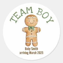 Team Boy gingerbrot Weihnachtsgebäck Runder Aufkleber