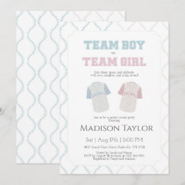 Team Boy vs Team Girl Baseball Gender Reveal Einladung