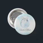 Team Boy Weihnachtsgeschlechtsoffenlegung Button<br><div class="desc">Reveal Button für Team Boy Gender, entworfen mit einer Blue Aquarell Abbildung. Passende Artikel in unserem Shop Cava Party Design.</div>