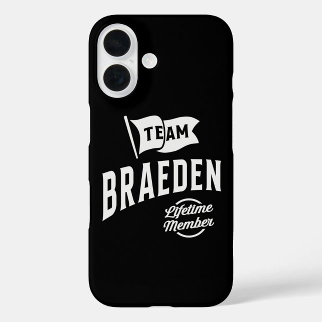 Team Braeden Lifetime Mitglied iPhone 16 Hülle (Rückseite)