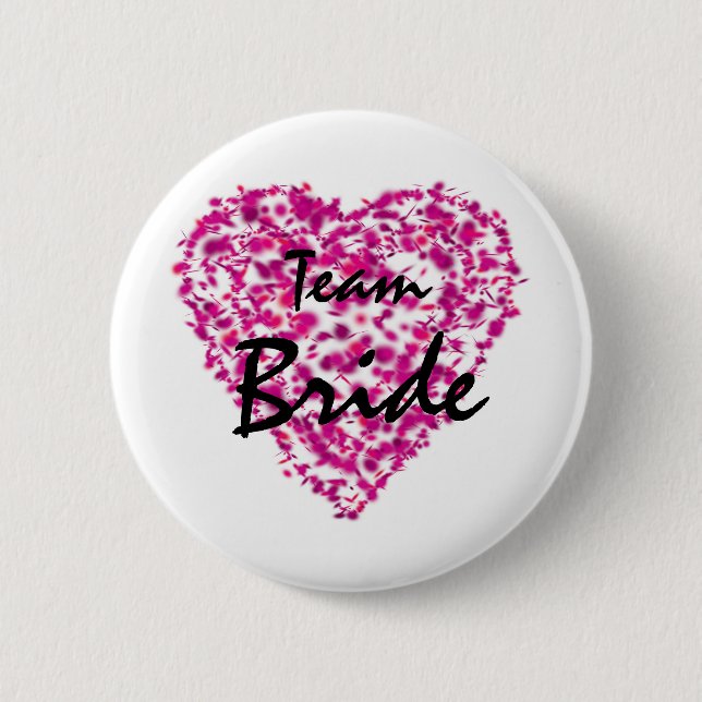 Team-Braut-abstrakter Farben-Liebe-Knopf Button (Vorderseite)