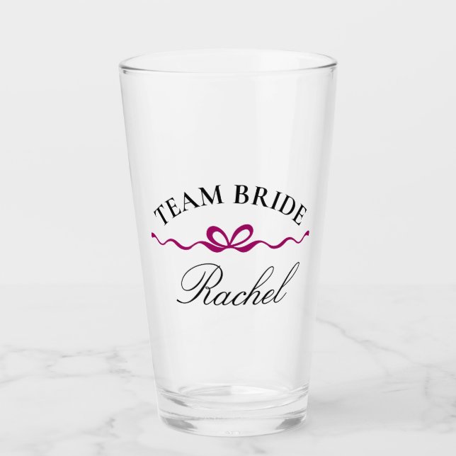 Team Braut Accessoire · Individuelles Geschenk Bra Glas (Vorderseite)