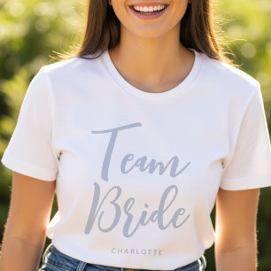 Team Braut Benutzerdefinierter Name Hochzeit Staub T-Shirt